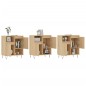 vidaXL Aparadores 3 uds madera contrachapada color roble sonoma vidaXL Aparadores 3 uds madera contrachapada color roble sonoma