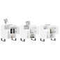 vidaXL Aparadores 3 uds madera contrachapada blanco brillo vidaXL Aparadores 3 uds madera contrachapada blanco brillo