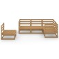vidaXL Muebles de jardín 5 piezas marrón miel madera maciza de pino vidaXL Muebles de jardín 5 piezas marrón miel madera maciza de pino