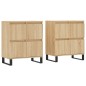 vidaXL Aparadores 2 piezas madera contrachapada color roble sonoma vidaXL Aparadores 2 piezas madera contrachapada color roble sonoma