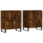 vidaXL Aparadores 2 piezas madera contrachapada roble ahumado vidaXL Aparadores 2 piezas madera contrachapada roble ahumado