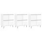 vidaXL Aparadores 3 uds madera contrachapada blanco brillo vidaXL Aparadores 3 uds madera contrachapada blanco brillo