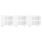 vidaXL Aparadores 3 uds madera contrachapada blanco brillo vidaXL Aparadores 3 uds madera contrachapada blanco brillo
