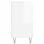 vidaXL Aparadores 3 uds madera contrachapada blanco brillo vidaXL Aparadores 3 uds madera contrachapada blanco brillo