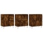 vidaXL Aparadores 3 uds madera contrachapada roble ahumado vidaXL Aparadores 3 uds madera contrachapada roble ahumado