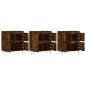 vidaXL Aparadores 3 uds madera contrachapada roble ahumado vidaXL Aparadores 3 uds madera contrachapada roble ahumado