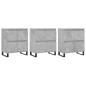 vidaXL Aparadores 3 uds madera contrachapada gris hormigón vidaXL Aparadores 3 uds madera contrachapada gris hormigón