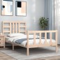 vidaXL Estructura de cama con cabecero madera maciza 100x200 cm vidaXL Estructura de cama con cabecero madera maciza 100x200 cm
