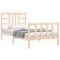 vidaXL Estructura de cama con cabecero madera maciza 100x200 cm vidaXL Estructura de cama con cabecero madera maciza 100x200 cm
