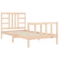 vidaXL Estructura de cama con cabecero madera maciza 100x200 cm vidaXL Estructura de cama con cabecero madera maciza 100x200 cm