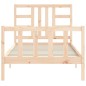vidaXL Estructura de cama con cabecero madera maciza 100x200 cm vidaXL Estructura de cama con cabecero madera maciza 100x200 cm