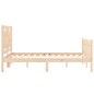 vidaXL Estructura de cama de matrimonio con cabecero madera maciza