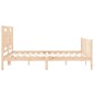 vidaXL Estructura de cama con cabecero madera maciza 160x200 cm