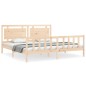 vidaXL Estructura de cama con cabecero madera maciza 180x200 cm vidaXL Estructura de cama con cabecero madera maciza 180x200 cm