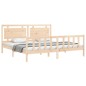 vidaXL Estructura de cama con cabecero madera maciza 180x200 cm vidaXL Estructura de cama con cabecero madera maciza 180x200 cm