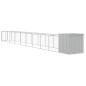 vidaXL Caseta perro corral acero galvanizado gris claro 110x1017x110cm vidaXL Caseta perro corral acero galvanizado gris claro 110x1017x110cm