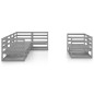 vidaXL Muebles de jardín 7 piezas gris madera de pino maciza