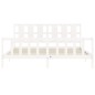 vidaXL Estructura de cama con cabecero madera maciza blanco 180x200 cm vidaXL Estructura de cama con cabecero madera maciza blanco 180x200 cm