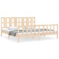 vidaXL Estructura de cama con cabecero madera maciza 200x200 cm