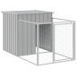 vidaXL Caseta perro corral acero galvanizado gris claro 110x1017x110cm vidaXL Caseta perro corral acero galvanizado gris claro 110x1017x110cm