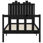 vidaXL Estructura de cama con cabecero madera maciza negro 90x200 cm vidaXL Estructura de cama con cabecero madera maciza negro 90x200 cm