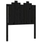 vidaXL Estructura de cama con cabecero madera maciza negro 90x200 cm vidaXL Estructura de cama con cabecero madera maciza negro 90x200 cm