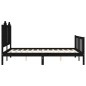 vidaXL Estructura de cama con cabecero madera maciza negro 140x200 cm vidaXL Estructura de cama con cabecero madera maciza negro 140x200 cm
