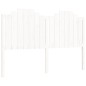 vidaXL Estructura de cama matrimonio con cabecero madera maciza blanco vidaXL Estructura de cama matrimonio con cabecero madera maciza blanco