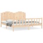 vidaXL Estructura de cama con cabecero madera maciza 200x200 cm
