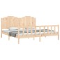 vidaXL Estructura de cama con cabecero madera maciza 200x200 cm