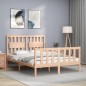 vidaXL Estructura de cama con cabecero madera maciza 140x190 cm vidaXL Estructura de cama con cabecero madera maciza 140x190 cm