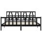 vidaXL Estructura de cama con cabecero madera maciza negro 200x200 cm vidaXL Estructura de cama con cabecero madera maciza negro 200x200 cm