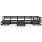 vidaXL Juego de muebles de jardín 8 pzas y cojines negro madera pino vidaXL Juego de muebles de jardín 8 pzas y cojines negro madera pino