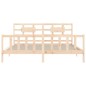 vidaXL Estructura de cama con cabecero madera maciza 200x200 cm