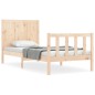 vidaXL Estructura de cama individual con cabecero madera maciza vidaXL Estructura de cama individual con cabecero madera maciza