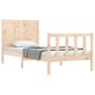vidaXL Estructura de cama individual con cabecero madera maciza vidaXL Estructura de cama individual con cabecero madera maciza