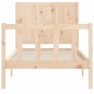 vidaXL Estructura de cama individual con cabecero madera maciza vidaXL Estructura de cama individual con cabecero madera maciza