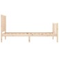 vidaXL Estructura de cama individual con cabecero madera maciza vidaXL Estructura de cama individual con cabecero madera maciza