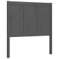 vidaXL Estructura de cama con cabecero madera maciza gris