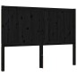 vidaXL Estructura cama de matrimonio con cabecero madera maciza negra vidaXL Estructura cama de matrimonio con cabecero madera maciza negra