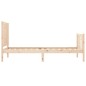 vidaXL Estructura de cama con cabecero madera maciza 100x200 cm vidaXL Estructura de cama con cabecero madera maciza 100x200 cm