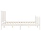 vidaXL Estructura de cama con cabecero madera maciza blanco 160x200 cm vidaXL Estructura de cama con cabecero madera maciza blanco 160x200 cm