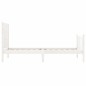 vidaXL Estructura de cama con cabecero madera maciza blanco 100x200 cm vidaXL Estructura de cama con cabecero madera maciza blanco 100x200 cm