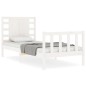 vidaXL Estructura de cama individual con cabecero madera maciza blanco vidaXL Estructura de cama individual con cabecero madera maciza blanco