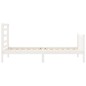 vidaXL Estructura de cama con cabecero madera maciza blanco 90x200 cm vidaXL Estructura de cama con cabecero madera maciza blanco 90x200 cm