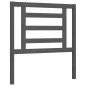 vidaXL Estructura de cama con cabecero madera maciza gris 100x200 cm vidaXL Estructura de cama con cabecero madera maciza gris 100x200 cm