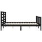 vidaXL Estructura cama de matrimonio con cabecero madera maciza negro vidaXL Estructura cama de matrimonio con cabecero madera maciza negro
