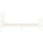vidaXL Estructura de cama con cabecero madera maciza blanco 100x200 cm vidaXL Estructura de cama con cabecero madera maciza blanco 100x200 cm