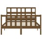vidaXL Estructura cama y cabecero madera maciza marrón miel 120x200 cm vidaXL Estructura cama y cabecero madera maciza marrón miel 120x200 cm