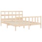 vidaXL Estructura de cama de matrimonio con cabecero madera maciza vidaXL Estructura de cama de matrimonio con cabecero madera maciza